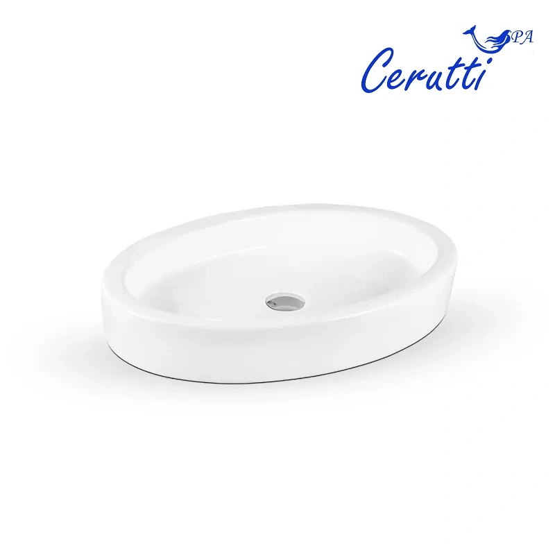 Раковина Ceruttispa CR7045 накладная, белая, овальная 630х415х100 от магазина Vanna-Vanna.ru!