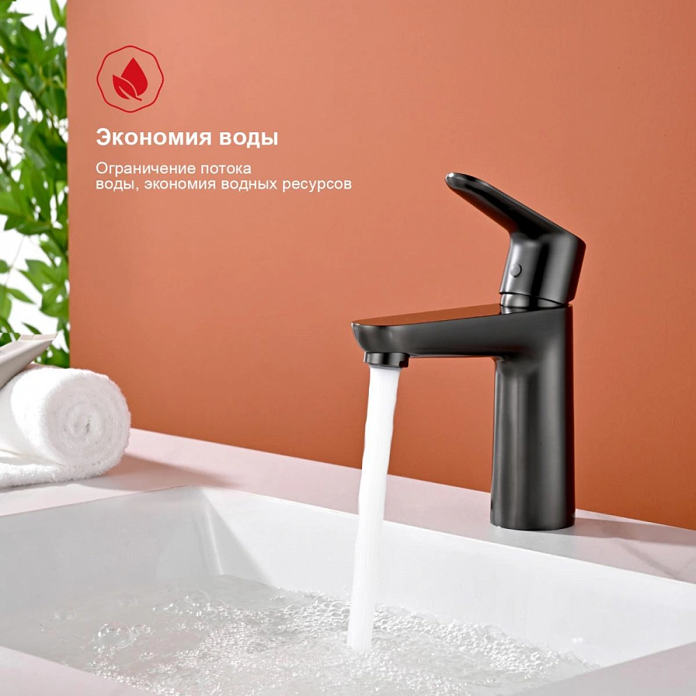 Смеситель для раковины Raglo R31.10.09, графит от магазина Vanna-Vanna.ru!