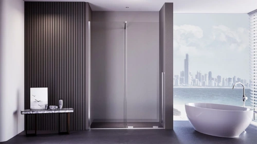 Душевая дверь Veconi Premium Trento PTDW-50CH, 1500x2000, хром, стекло прозрачное от магазина Vanna-Vanna.ru!