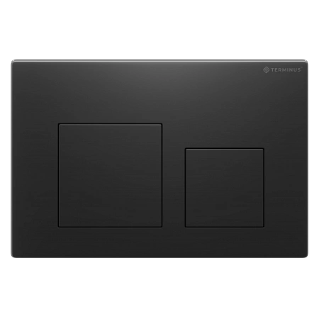 Клавиша смыва для инсталляции Terminus Classic кнопка квадрат, цвет чёрный матовый