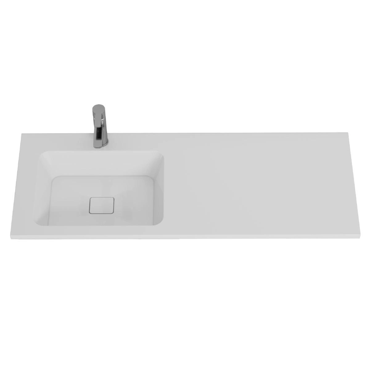 Тумба напольная Dreja Vega 60 см, с раковиной 120 чаша слева, белый от магазина Vanna-Vanna.ru!