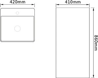 Раковина SantiLine SL-4005MM напольная, мрамор матовый
