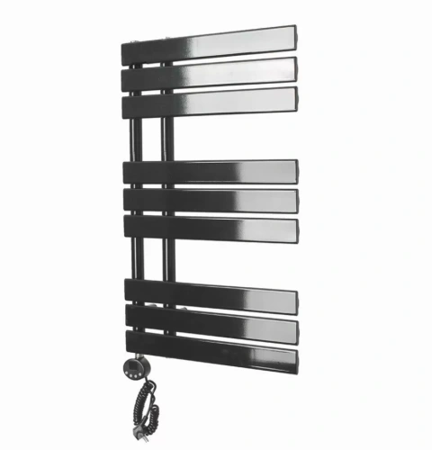 Полотенцесушитель электрический Domoterm Дельта П9 500х820 EL левый, черный матовый от магазина Vanna-Vanna.ru!