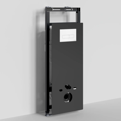 Инсталляция WasserKraft Salm 27TLT.010.ME.BL.WM03 для подвесного унитаза, с кнопкой
