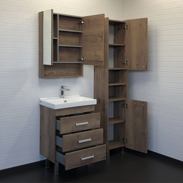 Зеркало-шкаф Comforty Никосия 60 дуб темный от магазина Vanna-Vanna.ru!