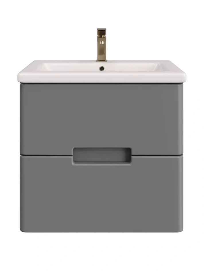 Тумба подвесная SanStar Noche 50 с раковиной Moduo 50 Графит софт от магазина Vanna-Vanna.ru!