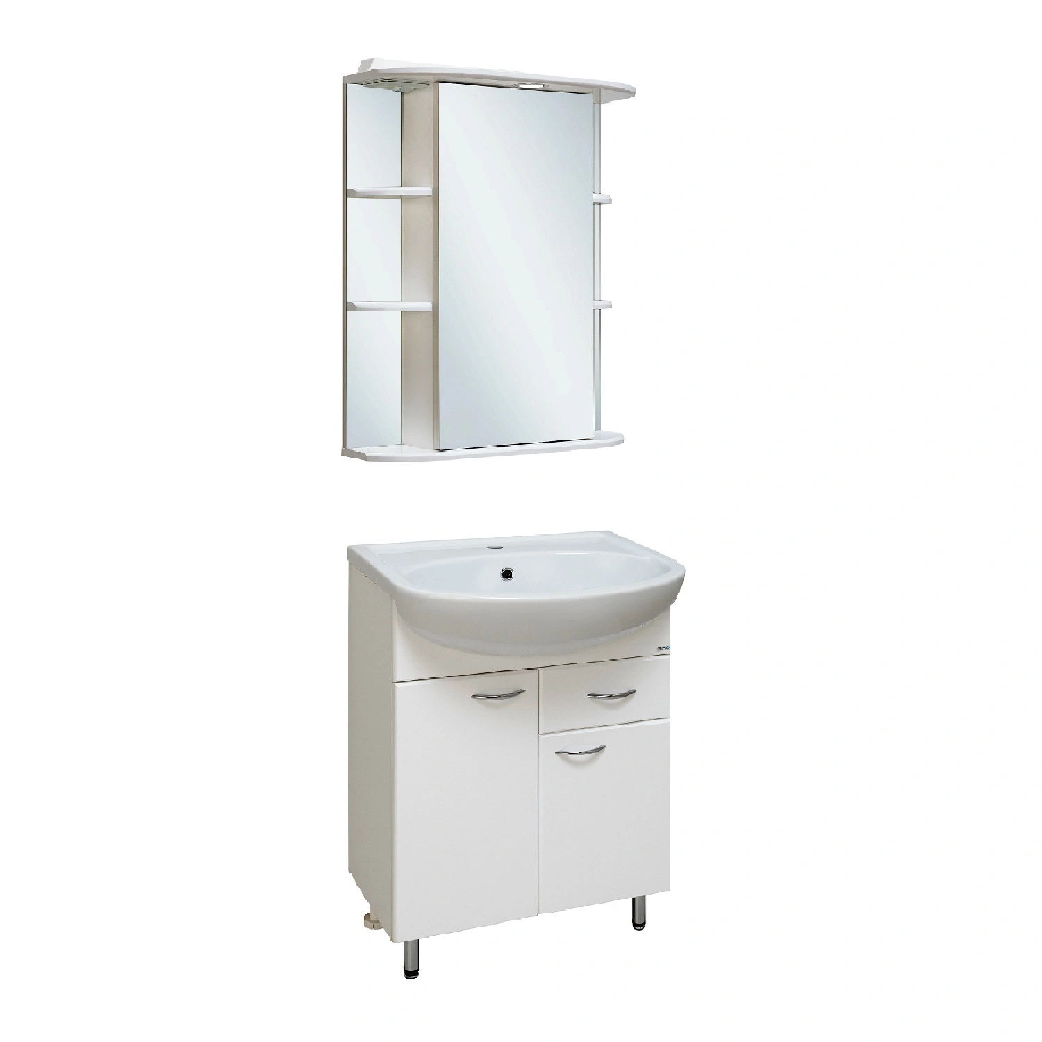 Зеркало-шкаф Runo Гиро 60 R, белый