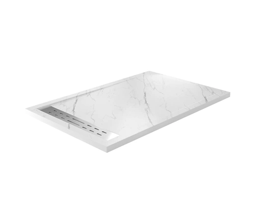 Поддон для душа WasserKraft Rhin 44T36 140х90 прямоугольный, из искусственного камня, белый мрамор