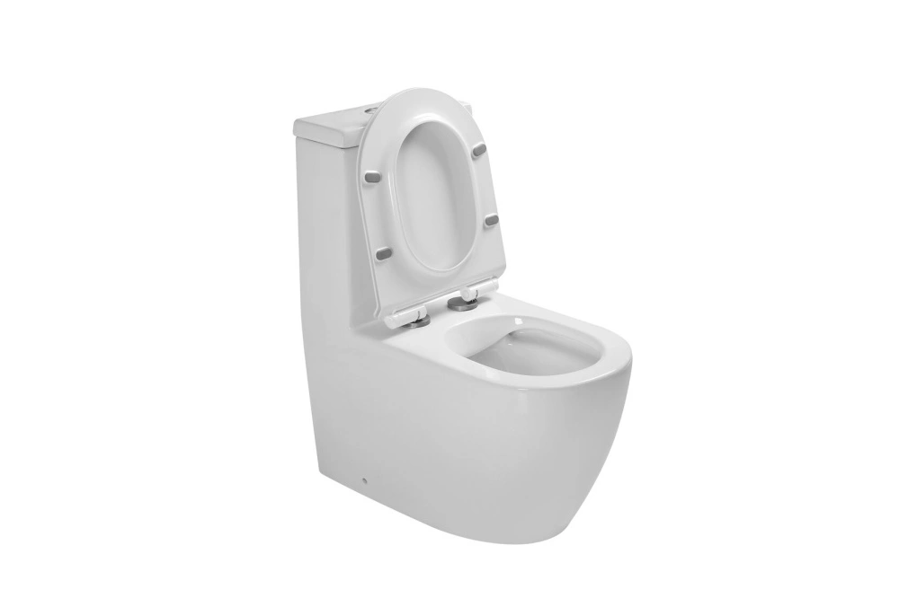 Унитаз SantiLine SL-5011 напольный, безободковый, моноблок, белый от магазина Vanna-Vanna.ru!