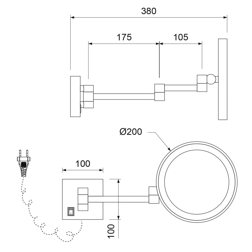 Зеркало с подсветкой Timo Luiro 18474/18 черное золото от магазина Vanna-Vanna.ru!