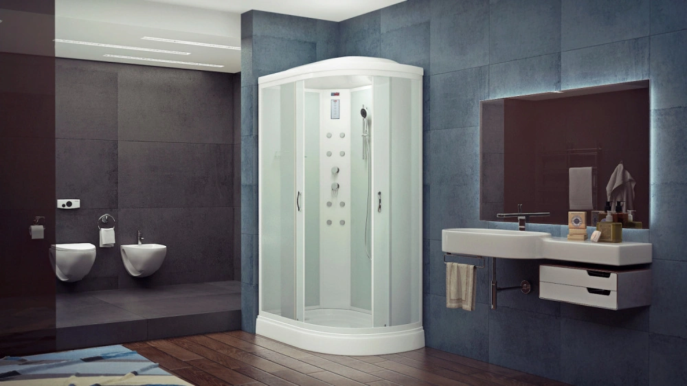 Душевая кабина Timo eco ТЕ-0702 L 120*80*218, турецкая баня хамам, стульчик прозрачный от магазина Vanna-Vanna.ru!