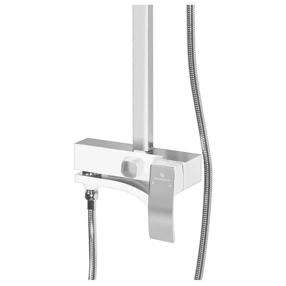 Душевая система Grocenberg GB7007-1WC, белый/хром от магазина Vanna-Vanna.ru!