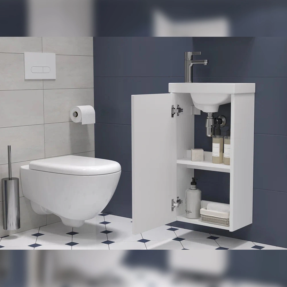 Тумба с раковиной подвесная Velvex Klaufs tp.KLA.COM.40.1D, 40 см от магазина Vanna-Vanna.ru!