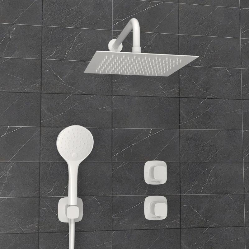 Душевой комплект WasserKRAFT Saale A9551.266.146.254.328.156.155 белый Soft-touch от магазина Vanna-Vanna.ru!