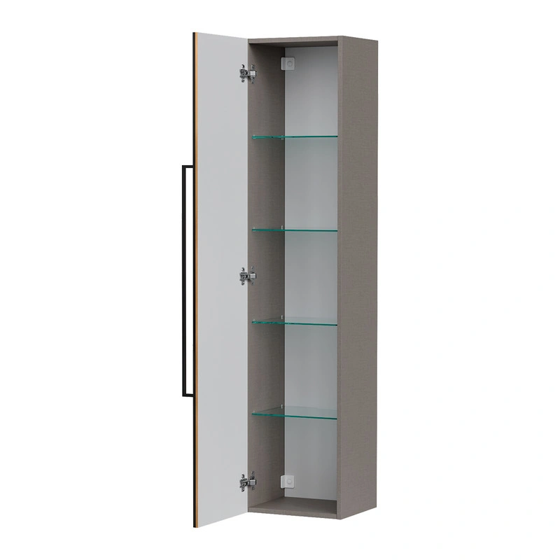 Пенал EQUIL Ferro 36 подвесной лен антрацит/дуб мадера, L от магазина Vanna-Vanna.ru!