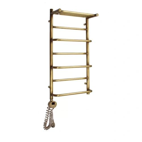 Полотенцесушитель электрический Domoterm Орфей с полкой П7 400x800 АБР EL, левый, античная бронза от магазина Vanna-Vanna.ru!