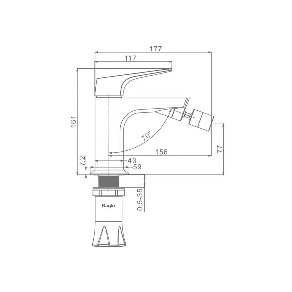 Смеситель для биде Raglo R07.50.33, матовая медь от магазина Vanna-Vanna.ru!