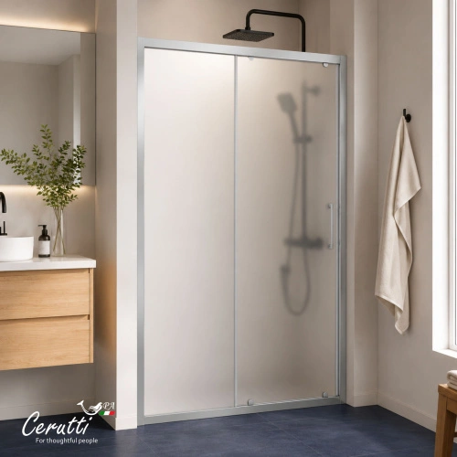 Душевая дверь в нишу Ceruttispa ГЛОРИЯ (GLORIA) D120F (120х195) от магазина Vanna-Vanna.ru!