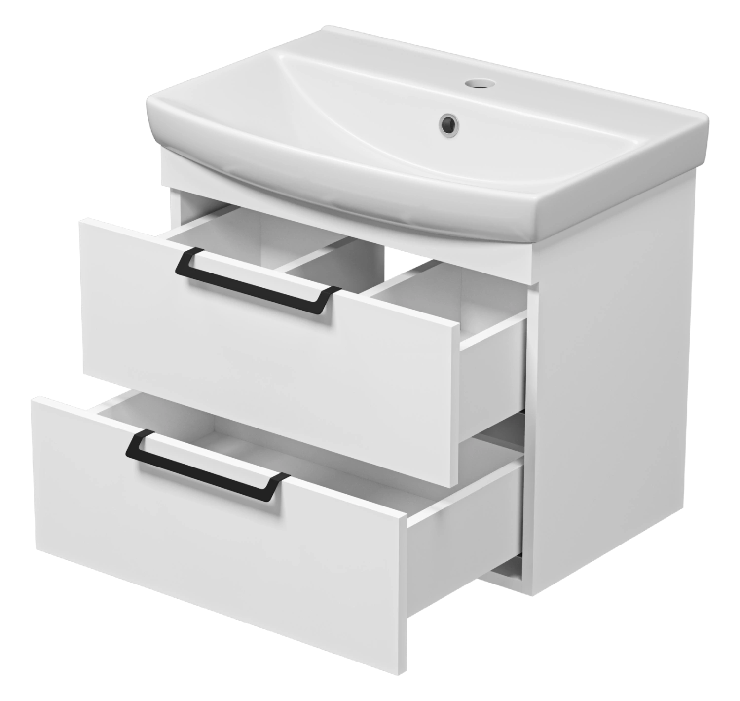 Тумба с раковиной Misty Клермонт 60 подвесная, белый от магазина Vanna-Vanna.ru!