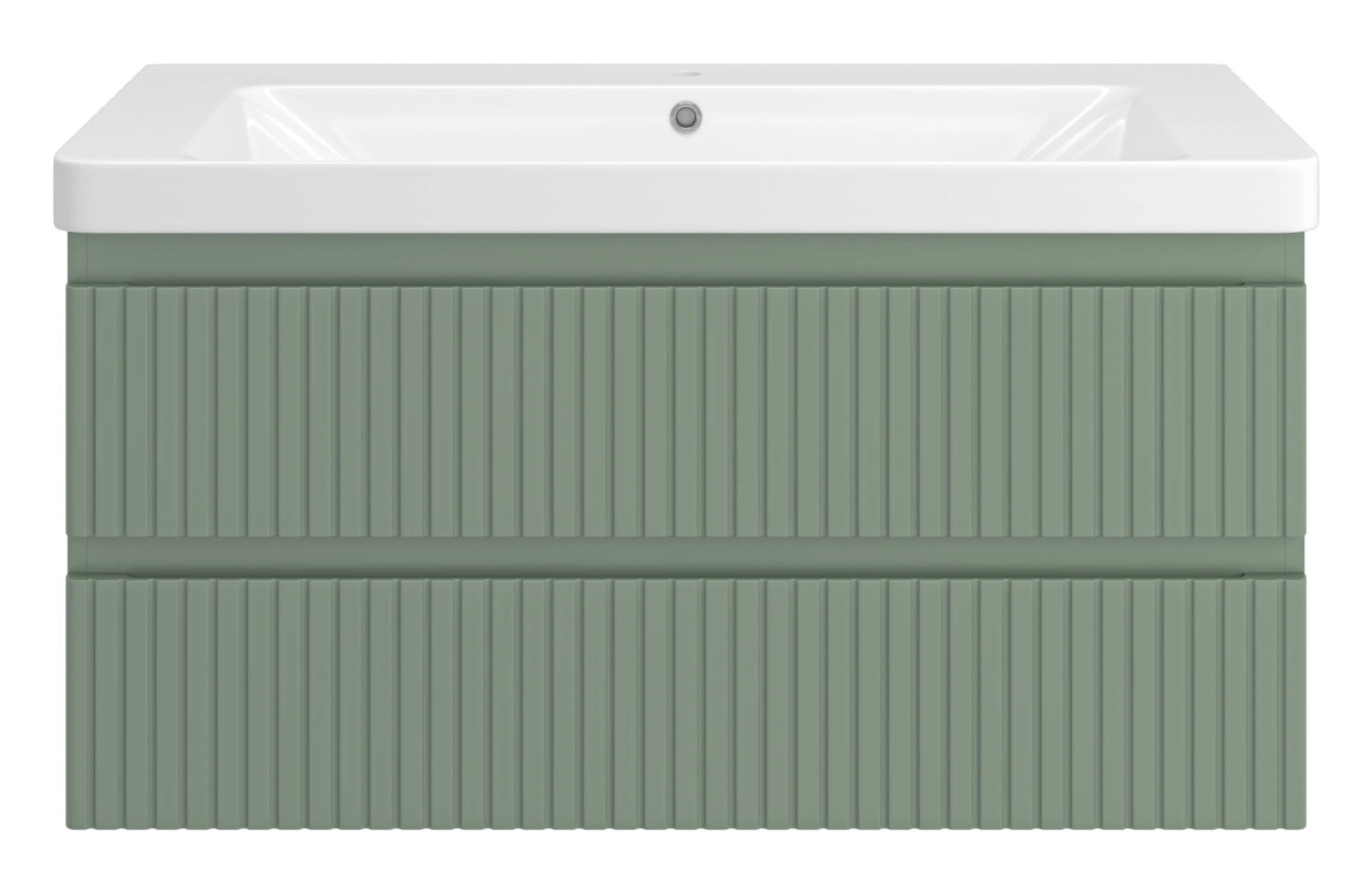 Тумба с раковиной Brevita Victory 105 подвесная, зеленый