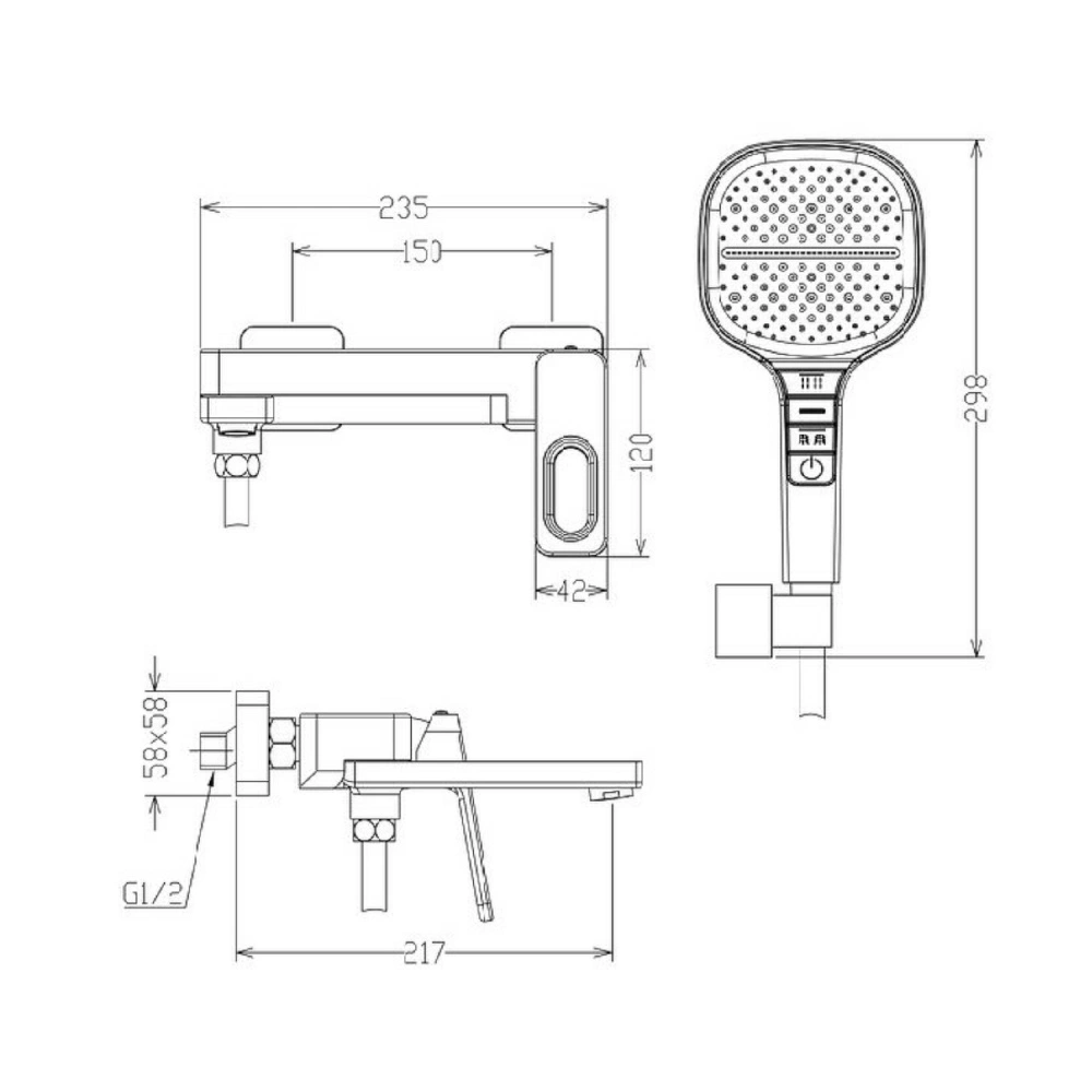 Смеситель для ванны Raglo R51.30, хром от магазина Vanna-Vanna.ru!