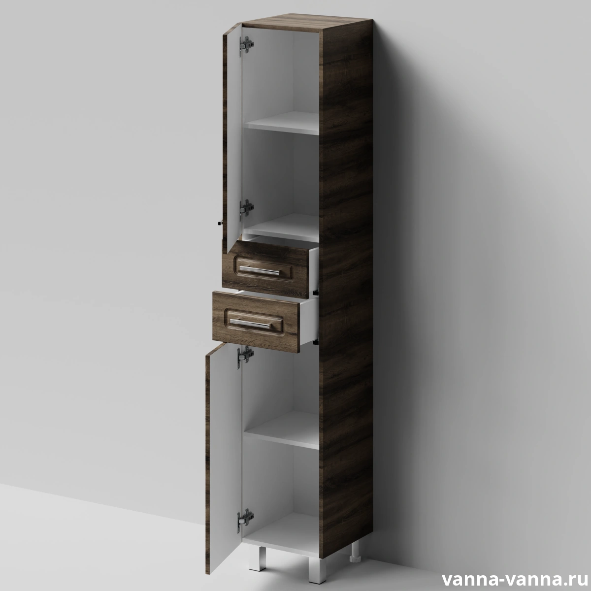 Пенал Vod-ok Арабеска 35 L напольный, Дуб крымский коричневый от магазина Vanna-Vanna.ru!