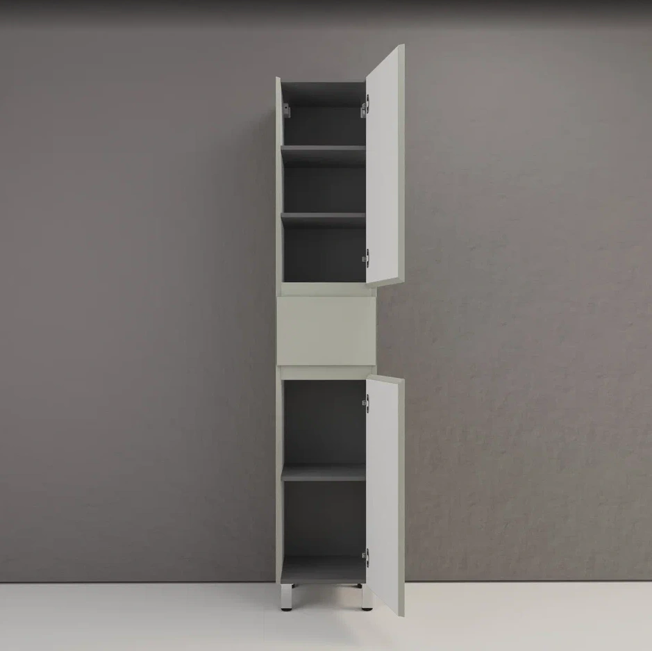 Пенал Style Line Манхэттен 36, напольный, 1 ящик, 2 двери, олива от магазина Vanna-Vanna.ru!