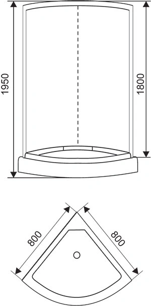 Душевой уголок ARCUS AS-301-8 80х80 от магазина Vanna-Vanna.ru!