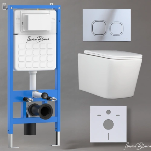 Комплект 3в1 IBERICA BLANCA инсталляция SILENCIO, унитаз TOLEDO ALTO белый, кнопка смыва ESTI-Q хром глянцевый (IB001.TLA.234.833) от магазина Vanna-Vanna.ru!