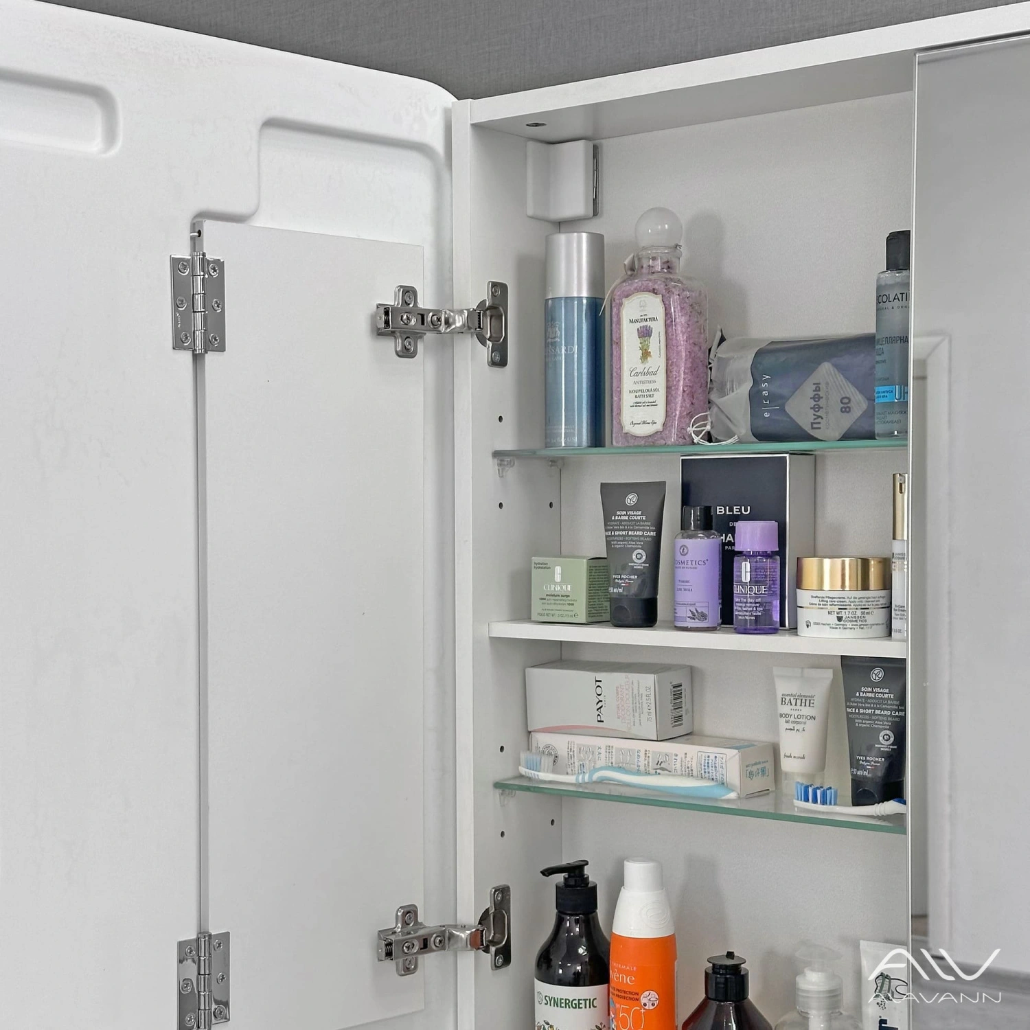 Зеркало-шкаф Alavann Cosmetic Light 100 свет, приближение, сенсор, перевертыш от магазина Vanna-Vanna.ru!