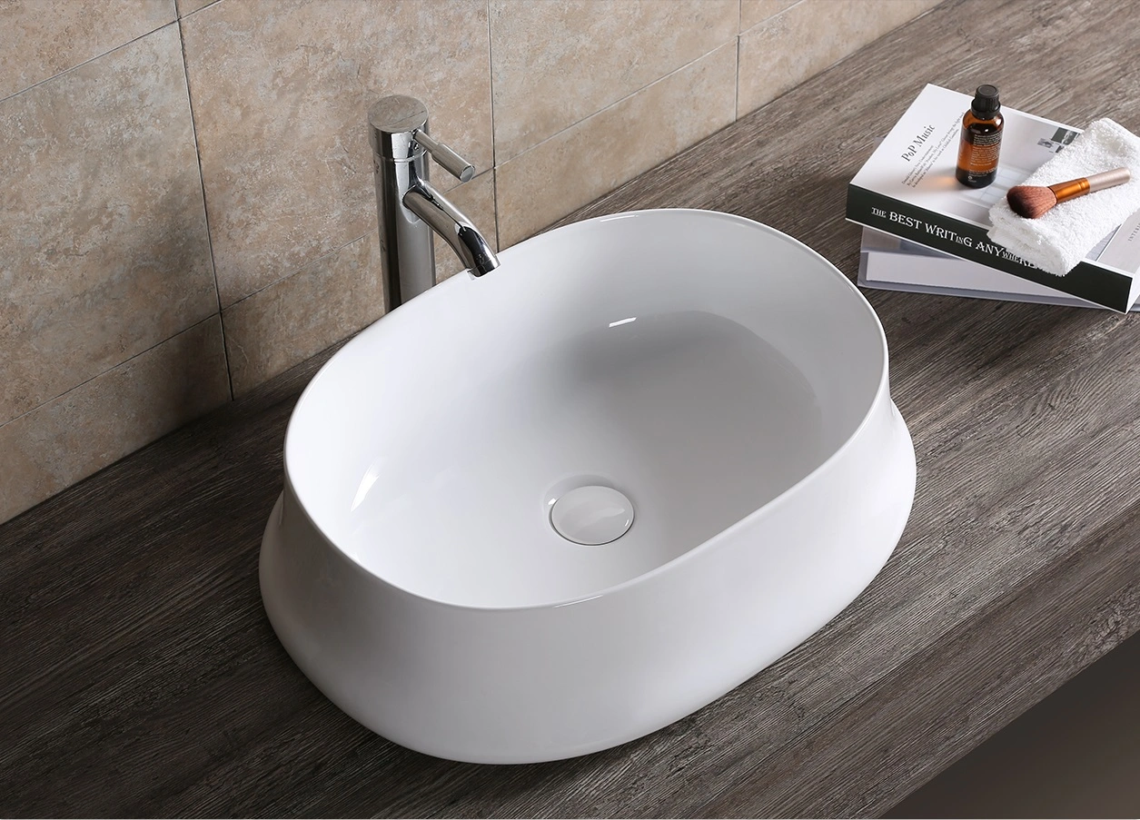 Раковина Ceruttispa CR0060 накладная, белая, овальная, глубокая 580х430х160 от магазина Vanna-Vanna.ru!