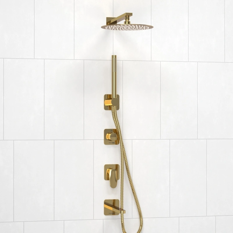 Душевой комплект WasserKRAFT Neckar A2151.278.279.183.208.280.197.281 глянцевое золото от магазина Vanna-Vanna.ru!