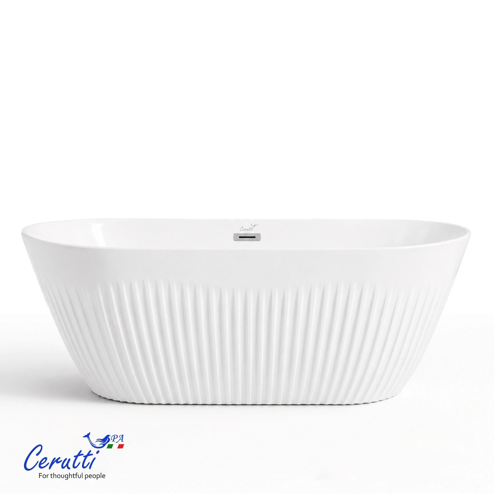 Ванна акриловая Ceruttispa АВАТР (AVATR) CT12267 отдельностоящая, 170 белая, со сливом-переливом (1700x750x560) от магазина Vanna-Vanna.ru!