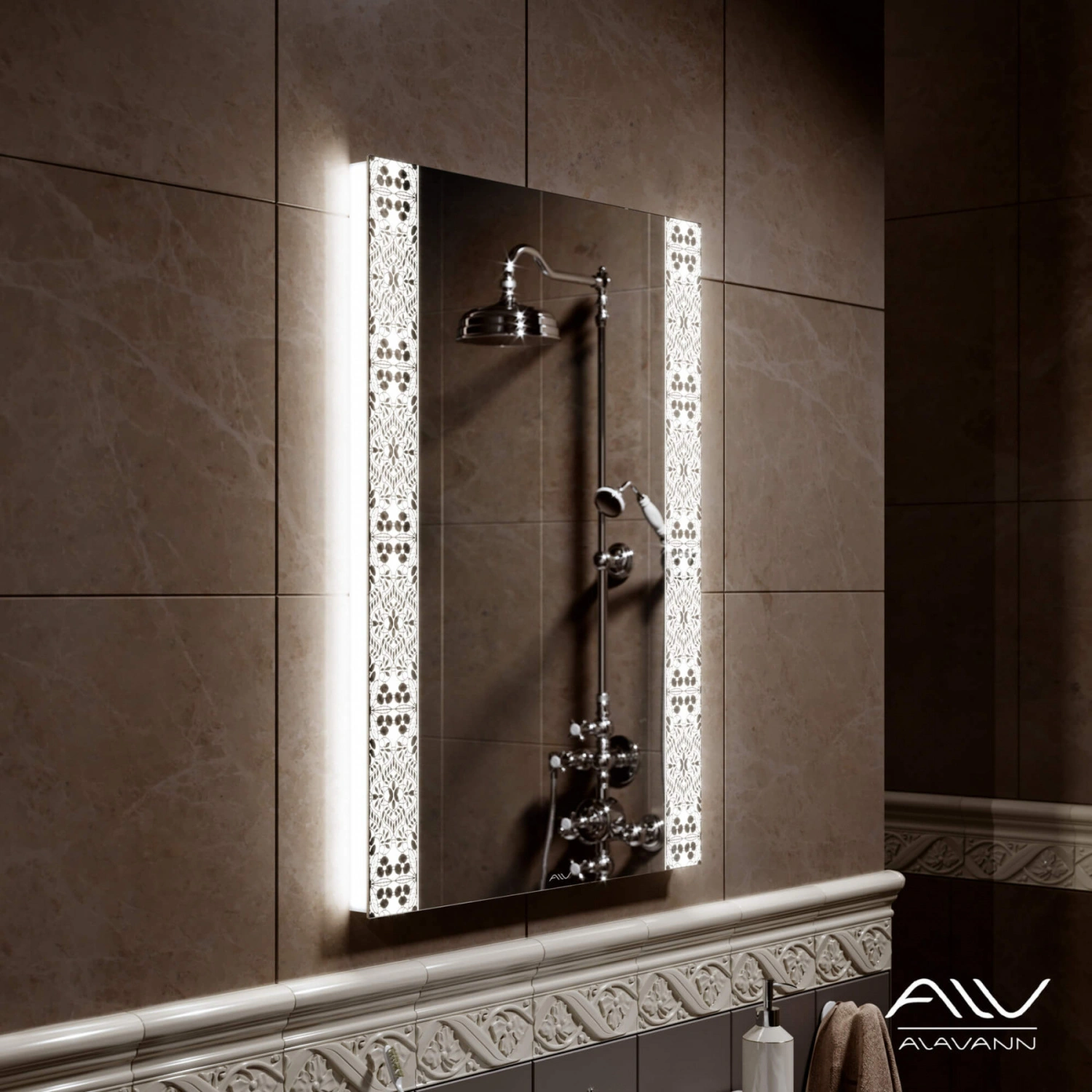 Зеркало Alavann Elizabeth 60 свет, ИК выключатель от магазина Vanna-Vanna.ru!