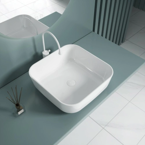 Раковина накладная Esbano ERCINA-N (white) 385x385x140 от магазина Vanna-Vanna.ru!