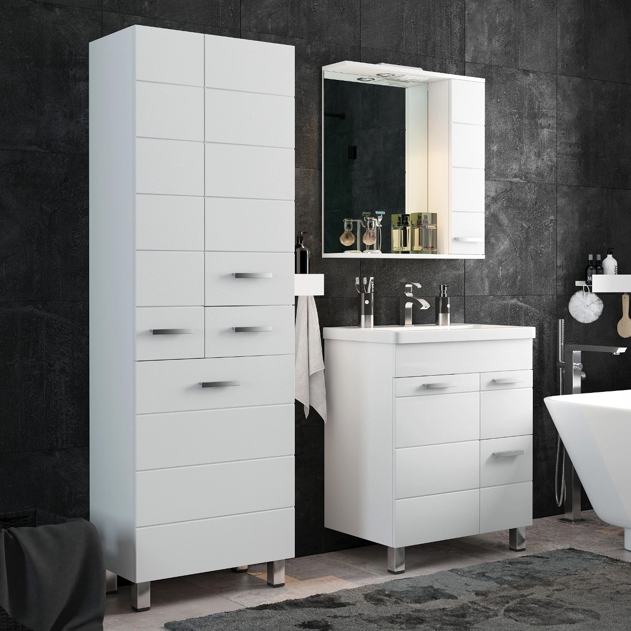 Тумба напольная Corozo Денвер 70 Z2 Фостер 70 белый от магазина Vanna-Vanna.ru!