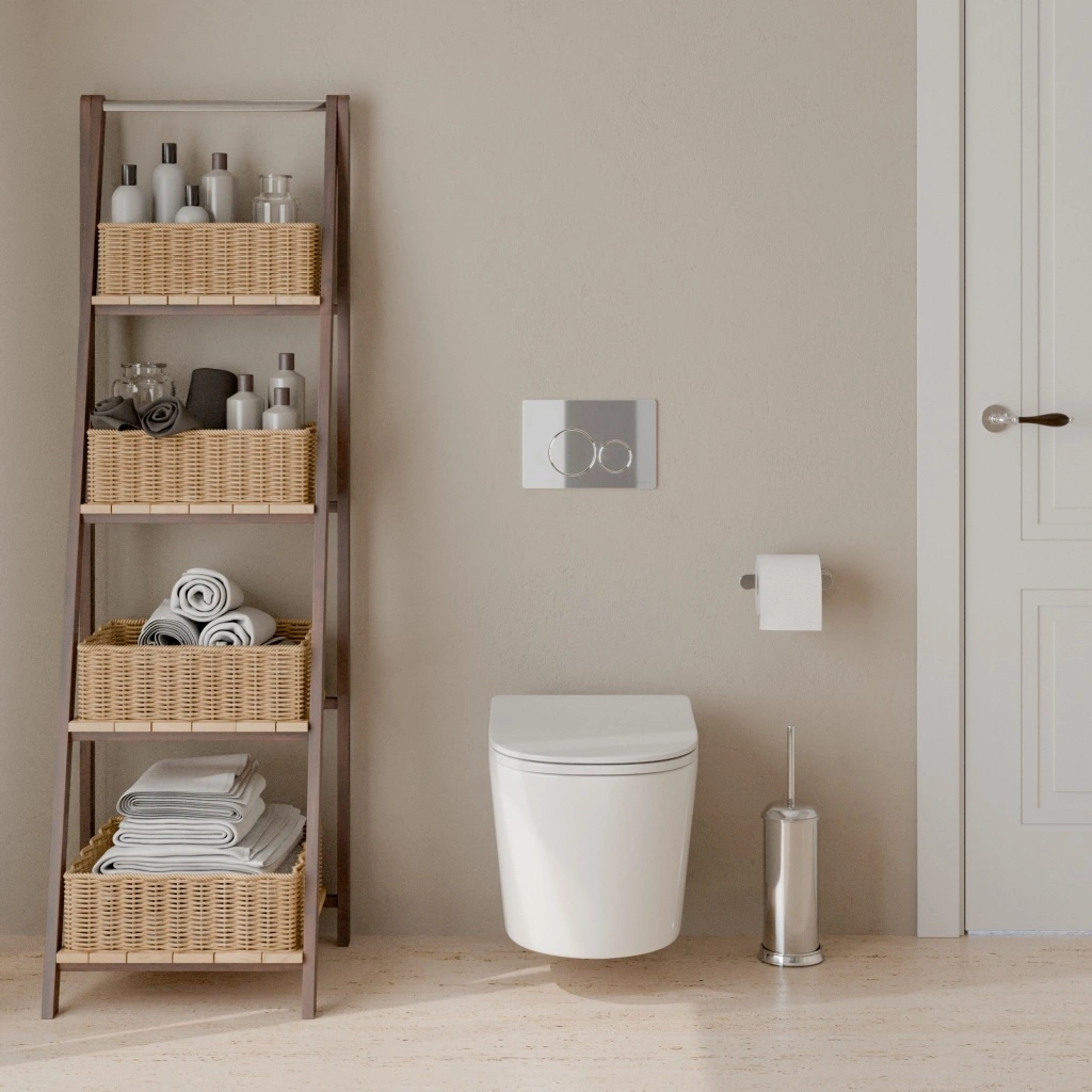 Комплект 3в1 IBERICA BLANCA инсталляция SILENCIO, унитаз BURGOS ALTO белый, кнопка смыва INOX-O хром глянцевый (IB001.BRA.234.8131)