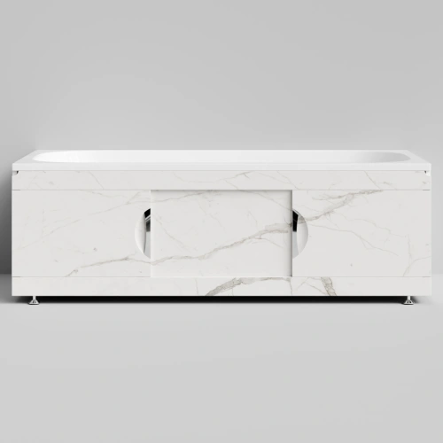 Экран под ванну Vod-ok Топ 170 раздвижной Мрамор Белый натур милк от магазина Vanna-Vanna.ru!