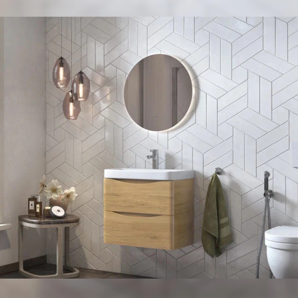 Тумба с раковиной подвесная Velvex Clay tp.CLA.9595.60.2Y дуб верона, 60 см от магазина Vanna-Vanna.ru!