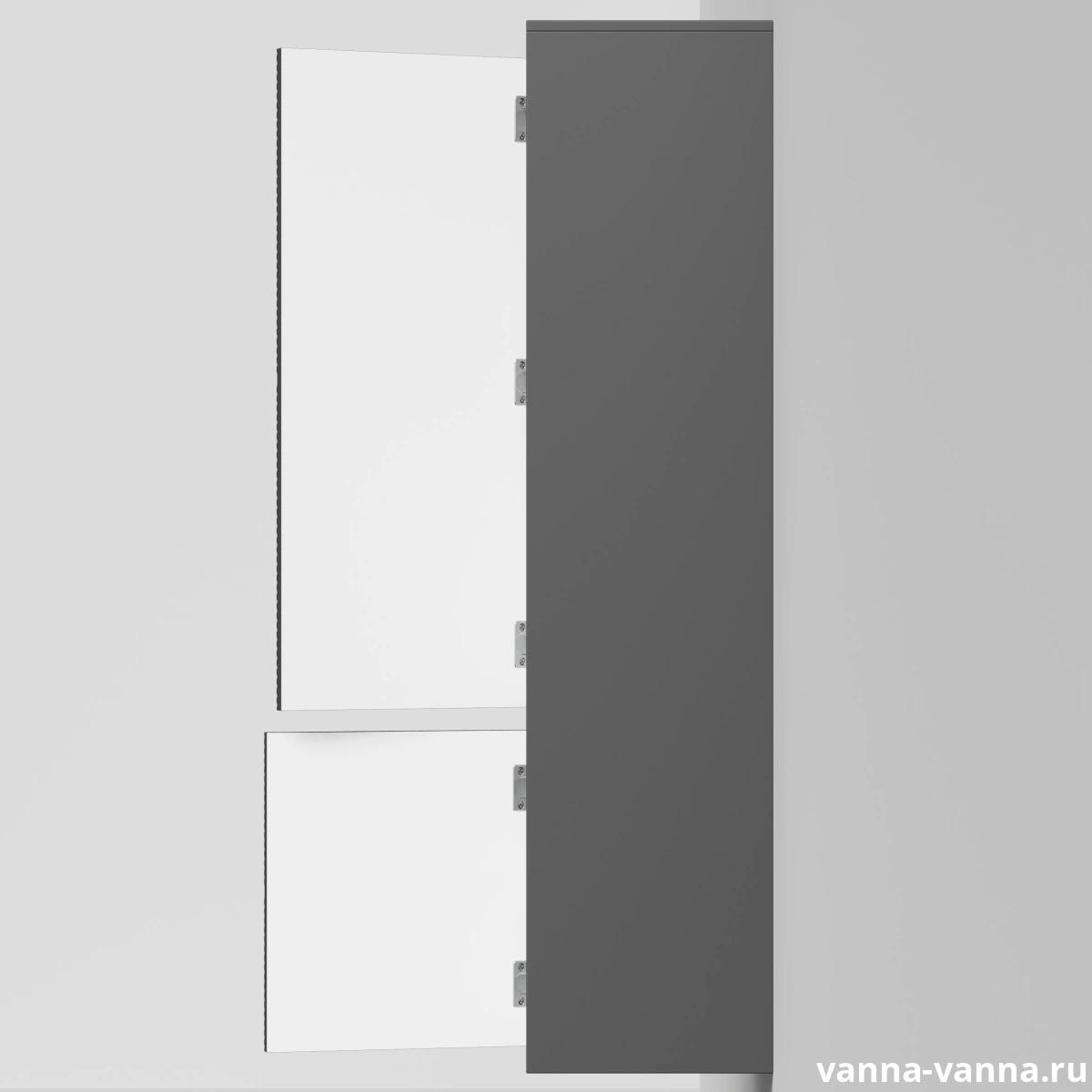 Пенал Vod-ok Elite Соло 45, подвесной, левый, Чёрный янтарь RAL 9005 от магазина Vanna-Vanna.ru!