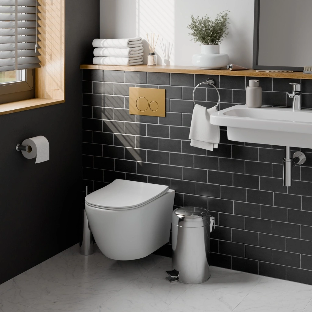 Комплект 3в1 IBERICA BLANCA инсталляция SILENCIO, унитаз BILBAO ALTO белый, кнопка смыва INOX-O золото матовое (IB001.BLA.231.815) от магазина Vanna-Vanna.ru!