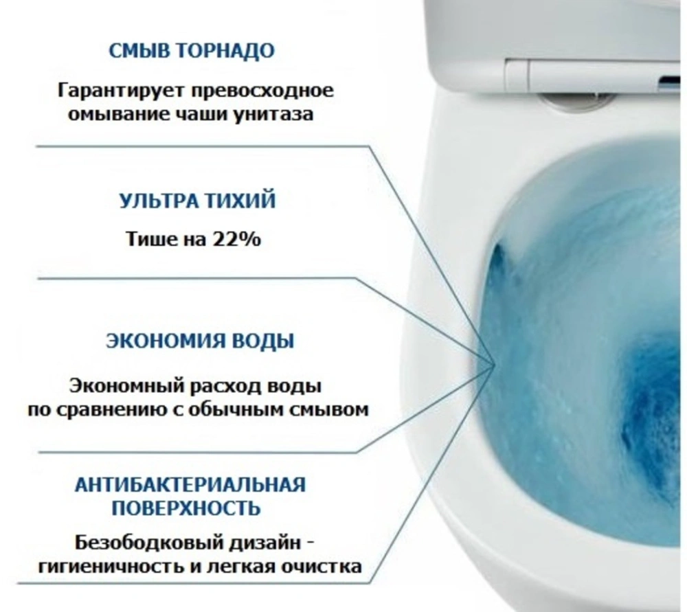 Унитаз Ceruttispa FARO Aria Tornado CT10833 подвесной, белый от магазина Vanna-Vanna.ru!
