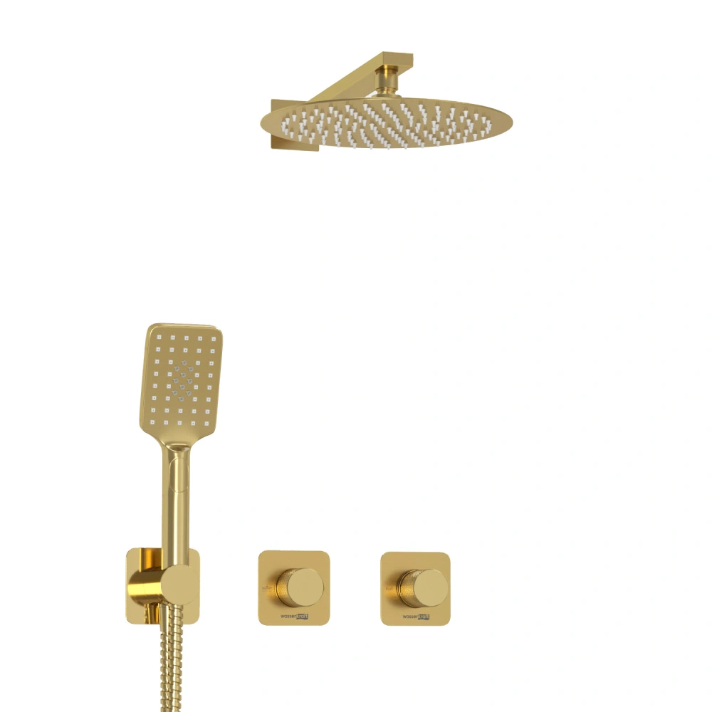Душевой комплект WasserKRAFT Schunter A8251.306.180.259.285.194.201 матовое золото от магазина Vanna-Vanna.ru!