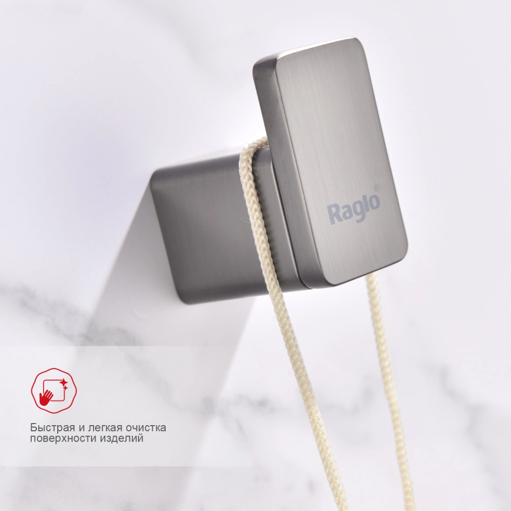 Крючок Raglo R301.05.09, графит от магазина Vanna-Vanna.ru!