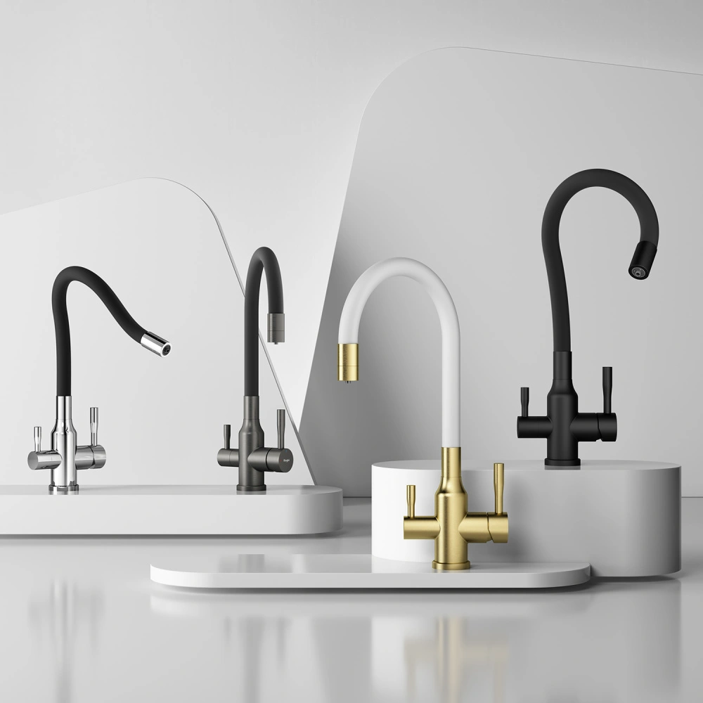 Смеситель для кухни с подключением фильтра Raglo R81.64.06, черный