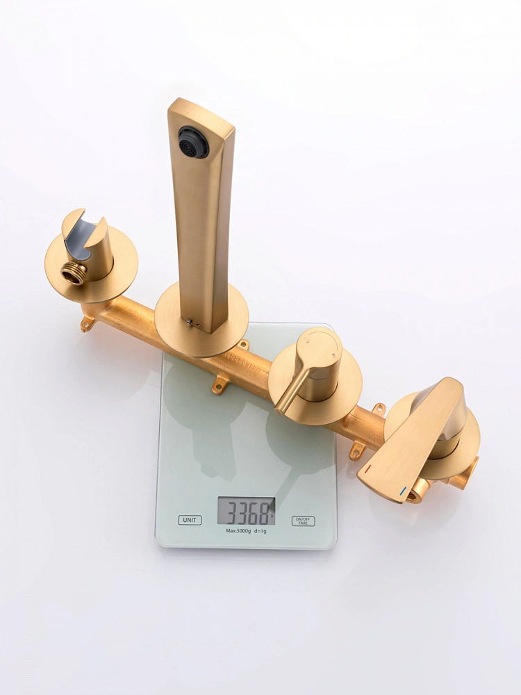 Смеситель для ванны встраиваемый Raglo R07.32.03, золотой сатин