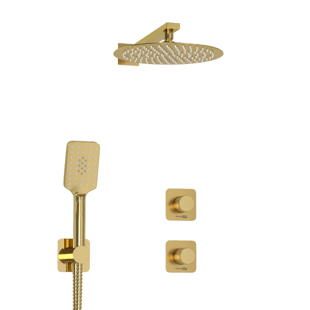 Душевой комплект WasserKRAFT Schunter A8251.306.180.259.285.194.201 матовое золото от магазина Vanna-Vanna.ru!