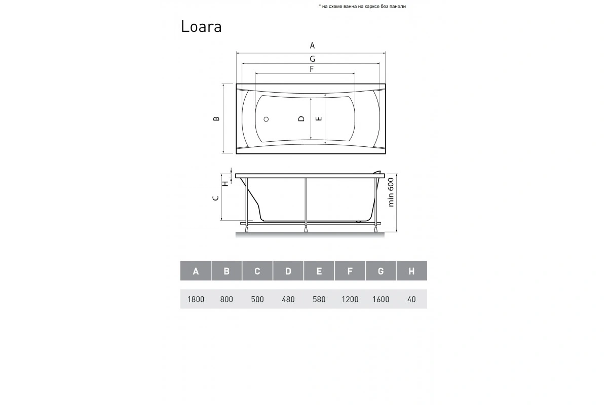 Ванна акриловая Relisan Loara 180х80 от магазина Vanna-Vanna.ru!