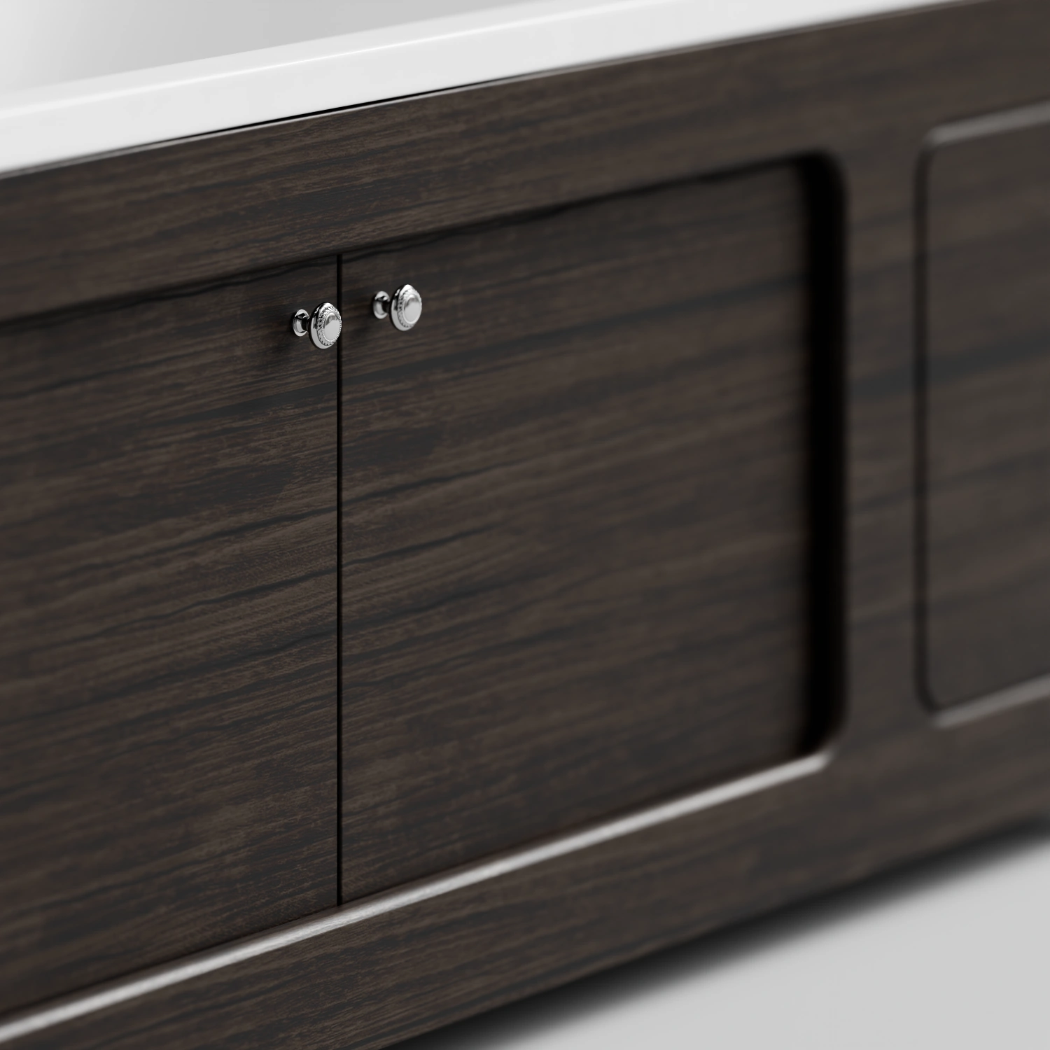 Экран под ванну Vod-ok Лидер 180 раздвижной венге от магазина Vanna-Vanna.ru!