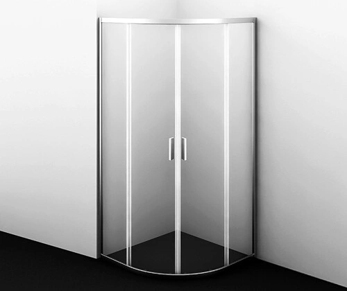 Душевой уголок WasserKraft Lippe 45S00 80х80 полукруглый 1/4, без поддона, прозрачное стекло, хром